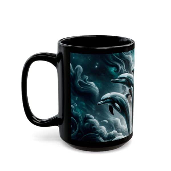 Dolphins Jumping WD-D007 By Wyldesigns Black Mug (11oz, 15oz) - Image 3