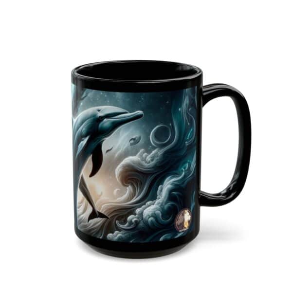 Dolphins Jumping WD-D007 By Wyldesigns Black Mug (11oz, 15oz) - Image 5