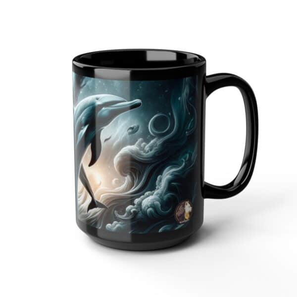 Dolphins Jumping WD-D007 By Wyldesigns Black Mug (11oz, 15oz) - Image 6