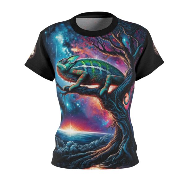 Cosmic Chameleon WD-D004 By Wyldesigns Women's Cut & Sew Tee (AOP) - Image 2