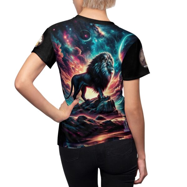 Cosmic Lion WD-D005 By Wyldesigns Women's Cut & Sew Tee (AOP) - Image 5