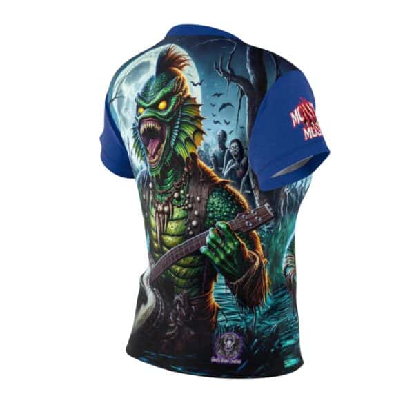 Monster Mosh 2024 Tour Gill On Banjo MM-D005 Women's Cut & Sew Tee (AOP) - Turquoise or Blue Sleeves - Image 9