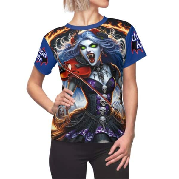 Ariel Undead Angel Violinist Women's Cut & Sew Tee (AOP)