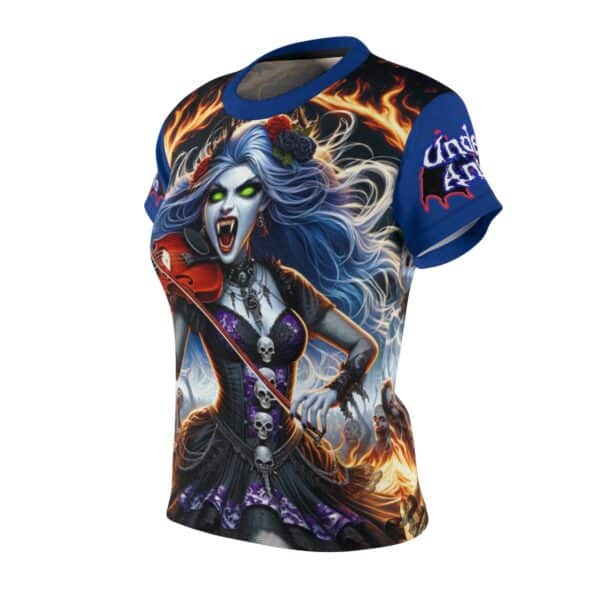 Ariel Undead Angel Violinist Women's Cut & Sew Tee (AOP) - Image 3