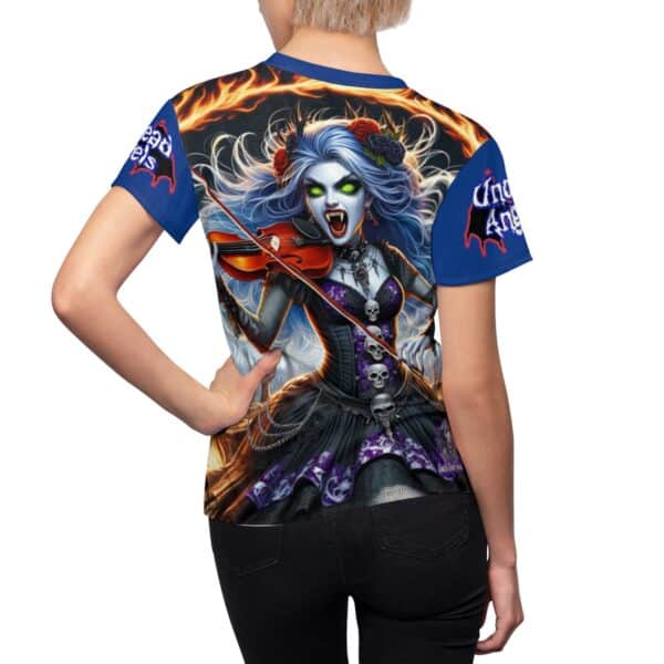 Ariel Undead Angel Violinist Women's Cut & Sew Tee (AOP) - Image 5