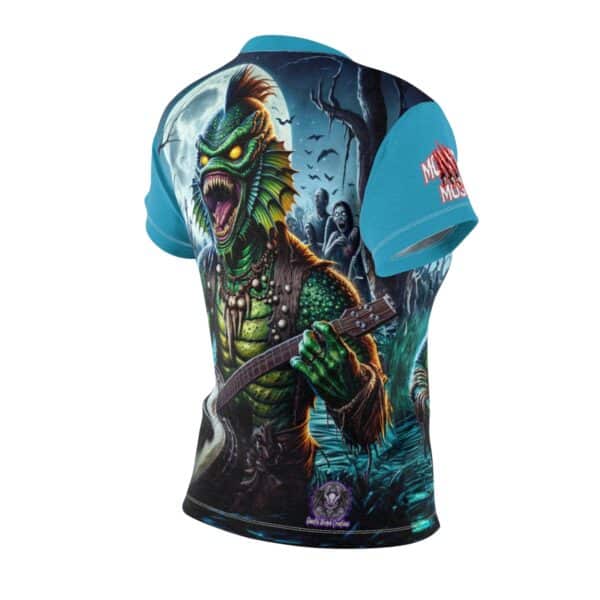 Monster Mosh 2024 Tour Gill On Banjo MM-D005 Women's Cut & Sew Tee (AOP) - Turquoise or Blue Sleeves - Image 4