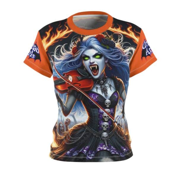 Ariel Undead Angel Violinist Women's Cut & Sew Tee (AOP) - Image 7