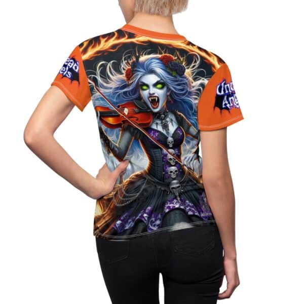 Ariel Undead Angel Violinist Women's Cut & Sew Tee (AOP) - Image 11