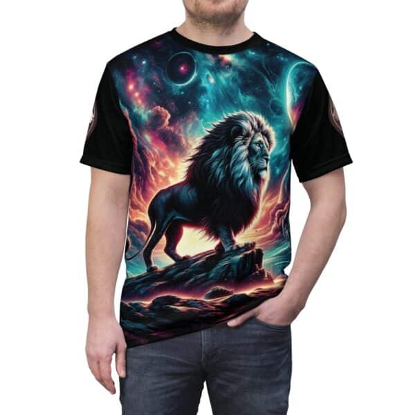 Cosmic Lion WD-D005 By Wyldesigns Unisex Cut & Sew Tee (AOP)