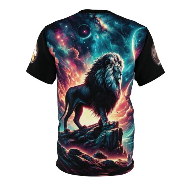 Cosmic Lion WD-D005 By Wyldesigns Unisex Cut & Sew Tee (AOP) - Image 3