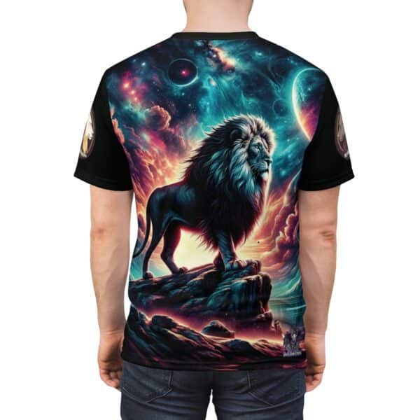 Cosmic Lion WD-D005 By Wyldesigns Unisex Cut & Sew Tee (AOP) - Image 6