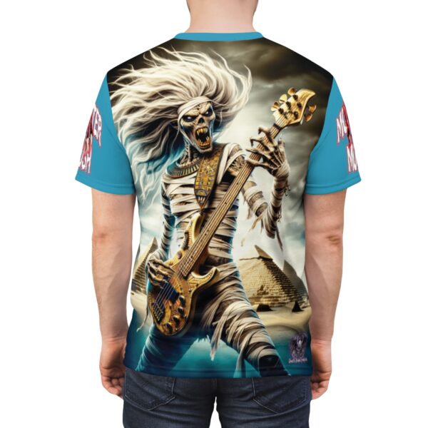 Monster Mosh 2024 Tour Mummy Bass Guitar MM-D003 Unisex Cut & Sew Tee (AOP) - Turquoise Or Yellow Sleeves - Image 13