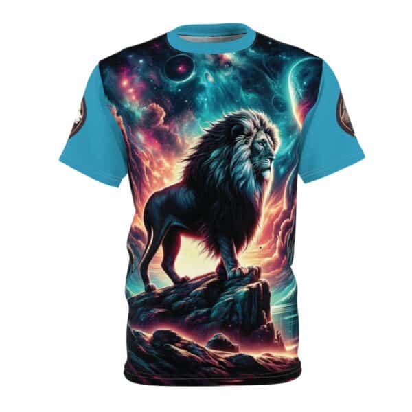 Cosmic Lion WD-D005 By Wyldesigns Unisex Cut & Sew Tee (AOP) - Image 8