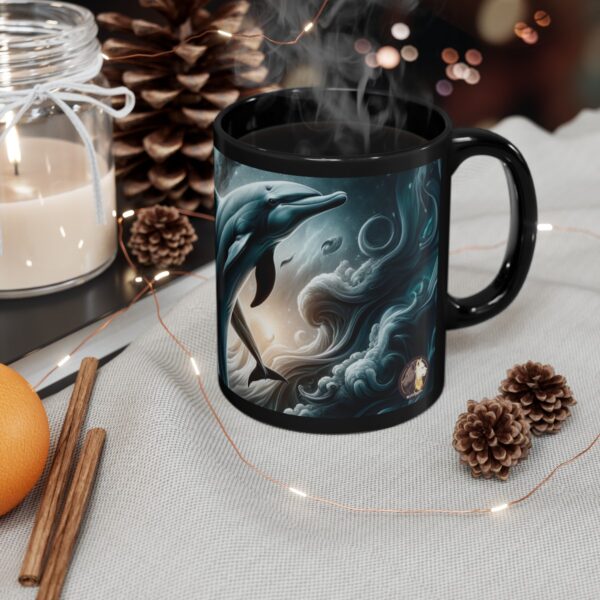 Dolphins Jumping WD-D007 By Wyldesigns Black Mug (11oz, 15oz) - Image 15