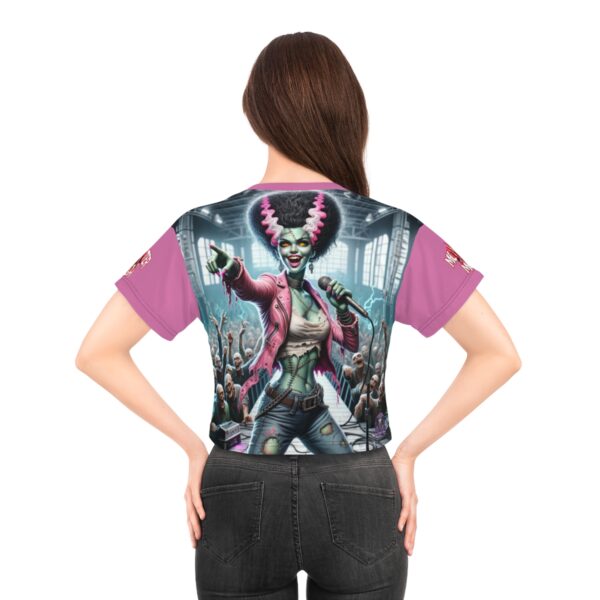 Monster Mosh 2024 Tour Lily Singer MM-D006 Crop Tee (AOP) - Pink Sleeves - Image 8