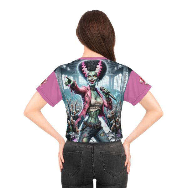 Monster Mosh 2024 Tour Lily Singer MM-D006 Crop Tee (AOP) - Pink Sleeves - Image 16