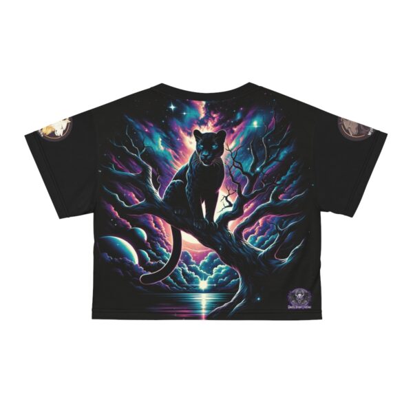 Cosmic Black Panther WD-D009 By Wyldesigns Crop Tee (AOP) - Image 15