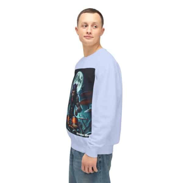 Monster Mosh 2024 Tour Wolfie On Drums MM-D004 Standard Unisex Lightweight Crewneck Sweatshirt - Image 24