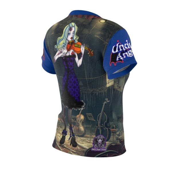 Ariel Undead Angel Bass Violinist - Classic Art No Text Women's Cut & Sew Tee (AOP) - Image 4