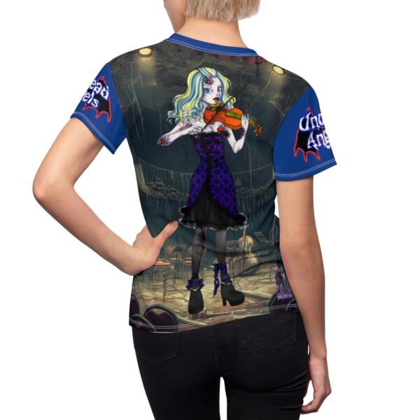 Ariel Undead Angel Bass Violinist - Classic Art No Text Women's Cut & Sew Tee (AOP) - Image 11