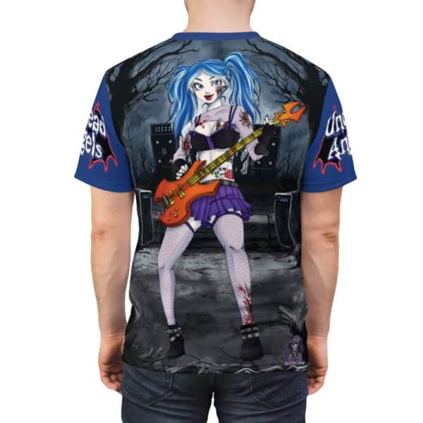 Ashley Undead Angel Bass Guitarist Classic Art w/Text Unisex Cut & Sew Tee (AOP) - Image 6
