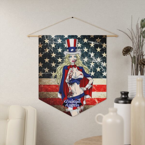 Samantha Undead Angel Patriot Classic Art Pennant - Image 3