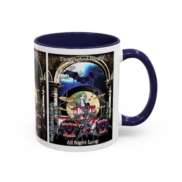 Juliette Undead Angel Vampiress Drummer – Classic Art w/Text Accent Coffee Mug (11, 15oz)