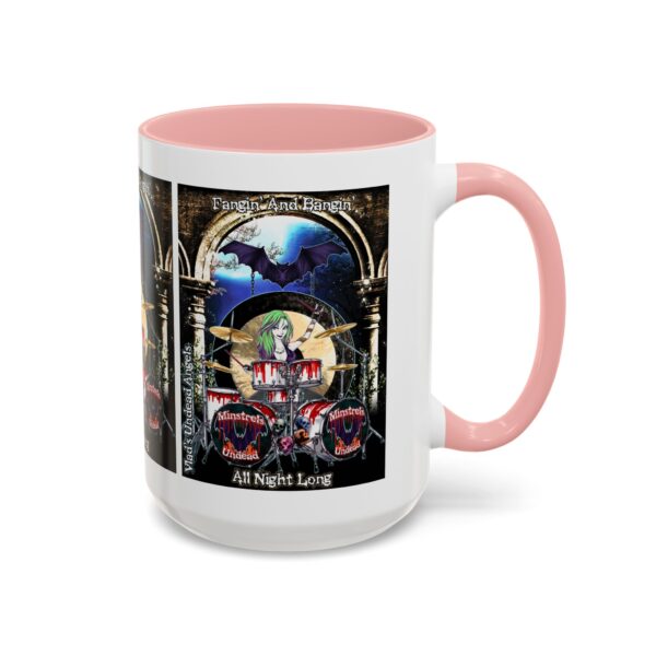 Juliette Undead Angel Vampiress Drummer – Classic Art w/Text Accent Coffee Mug (11, 15oz) - Image 30