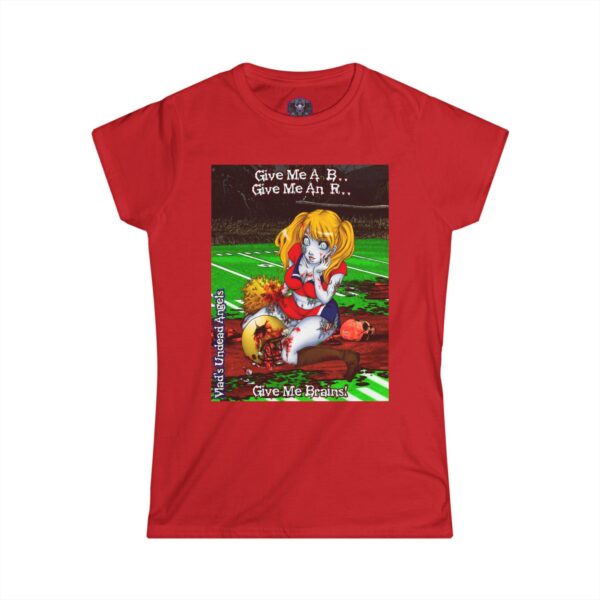 Buffy Undead Angel Zombie Cheerleader – Classic Art w/Text Re-Issue Women's Softstyle Tee - Image 16