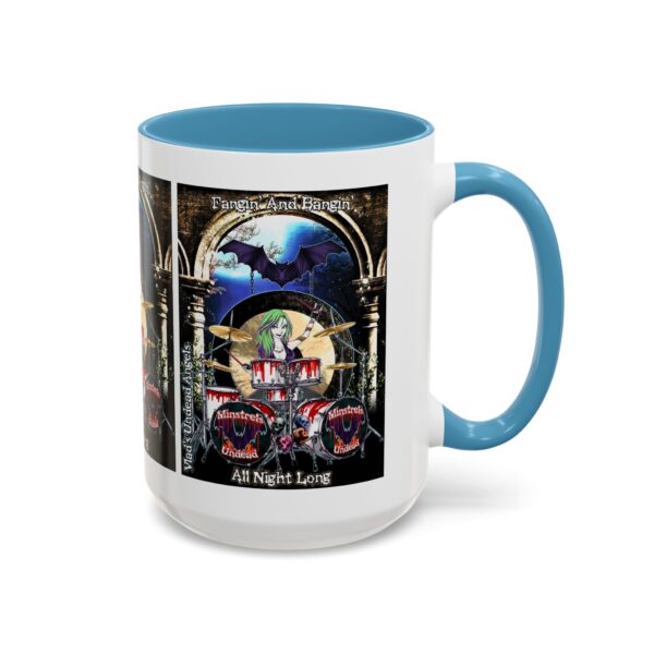 Juliette Undead Angel Vampiress Drummer – Classic Art w/Text Accent Coffee Mug (11, 15oz) - Image 38