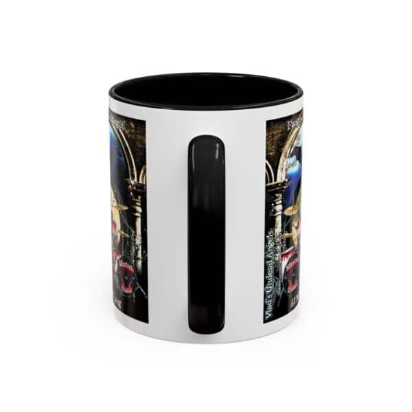 Juliette Undead Angel Vampiress Drummer – Classic Art w/Text Accent Coffee Mug (11, 15oz) - Image 12