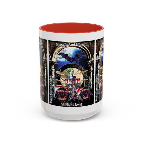 Juliette Undead Angel Vampiress Drummer – Classic Art w/Text Accent Coffee Mug (11, 15oz) - Image 33