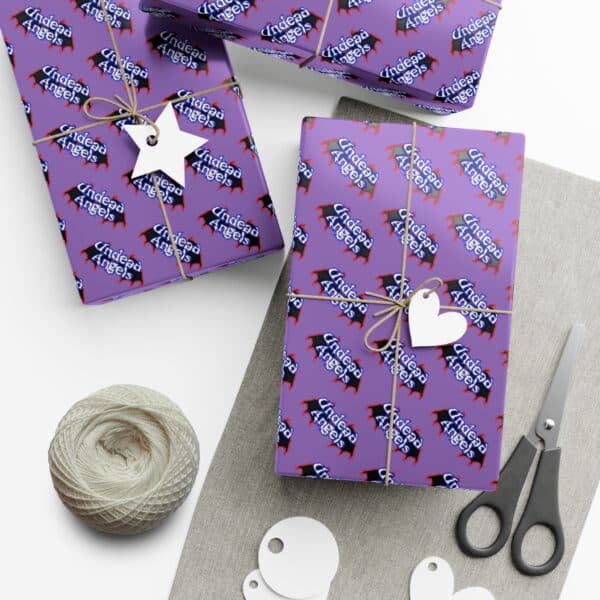 Undead Angels Logo on Purple Gift Wrap Papers - Image 22