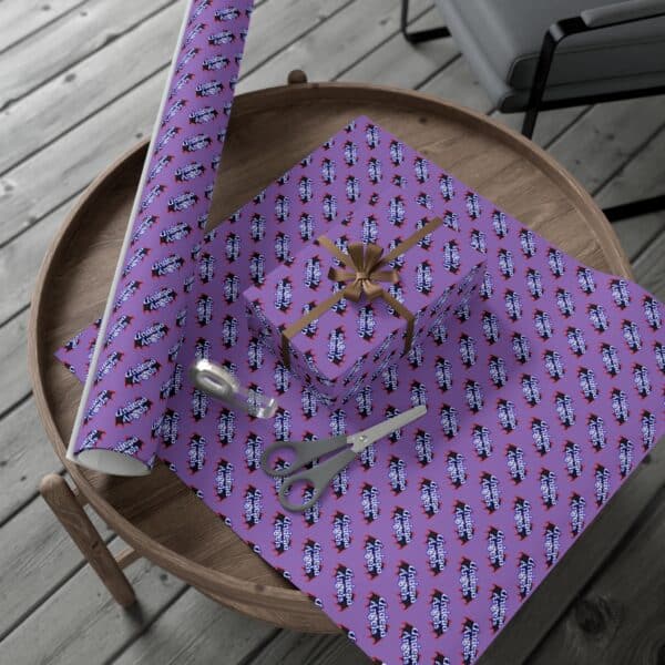 Undead Angels Logo on Purple Gift Wrap Papers - Image 11