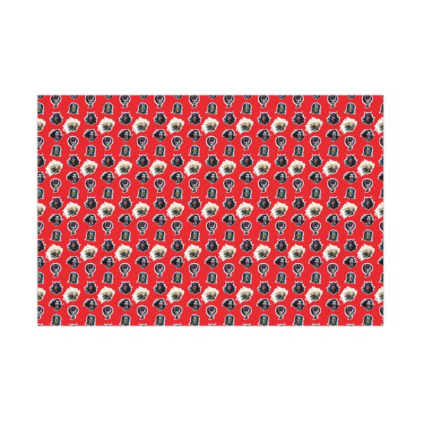 Monster Mosh Heads on Red Gift Wrap Papers - Image 5