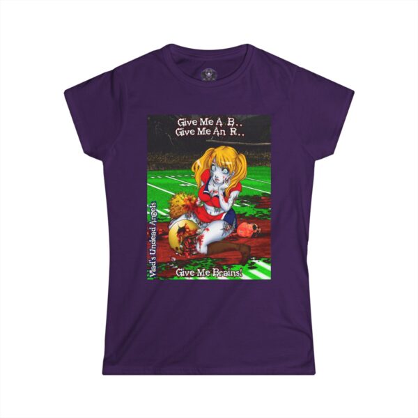 Buffy Undead Angel Zombie Cheerleader – Classic Art w/Text Re-Issue Women's Softstyle Tee - Image 4