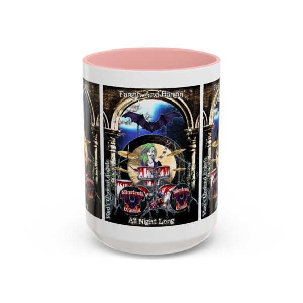 Juliette Undead Angel Vampiress Drummer – Classic Art w/Text Accent Coffee Mug (11, 15oz) - Image 29