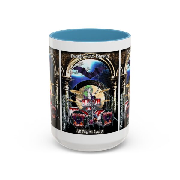 Juliette Undead Angel Vampiress Drummer – Classic Art w/Text Accent Coffee Mug (11, 15oz) - Image 37