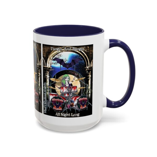 Juliette Undead Angel Vampiress Drummer – Classic Art w/Text Accent Coffee Mug (11, 15oz) - Image 26