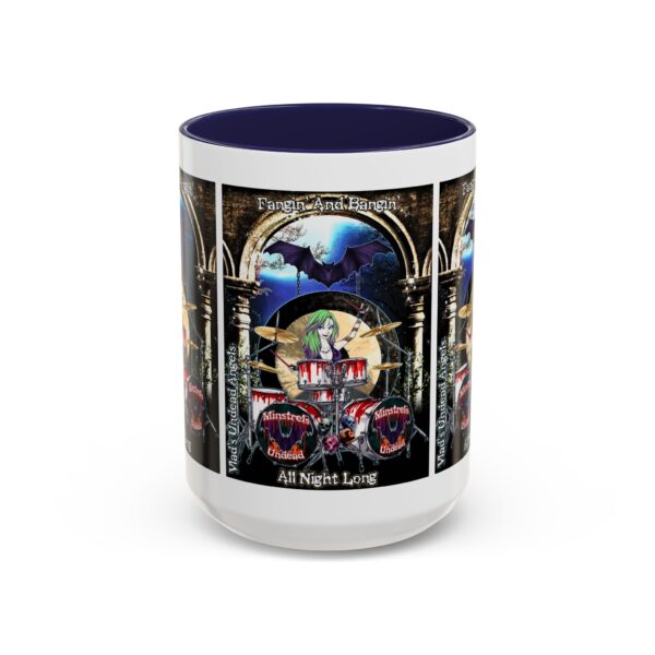 Juliette Undead Angel Vampiress Drummer – Classic Art w/Text Accent Coffee Mug (11, 15oz) - Image 25