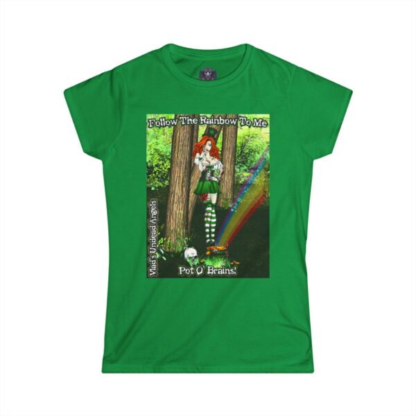 Fiona Undead Angel Leprechaun Queen – Classic Art w/Text Re-Issue Women's Softstyle Tee - Image 19