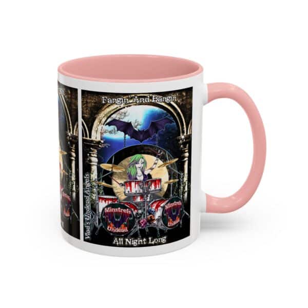 Juliette Undead Angel Vampiress Drummer – Classic Art w/Text Accent Coffee Mug (11, 15oz) - Image 14