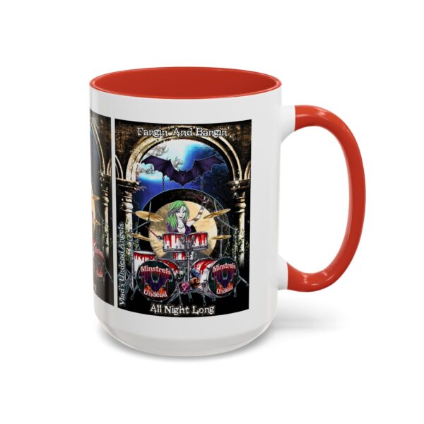 Juliette Undead Angel Vampiress Drummer – Classic Art w/Text Accent Coffee Mug (11, 15oz) - Image 34