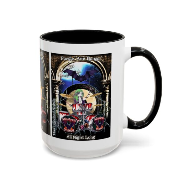 Juliette Undead Angel Vampiress Drummer – Classic Art w/Text Accent Coffee Mug (11, 15oz) - Image 22