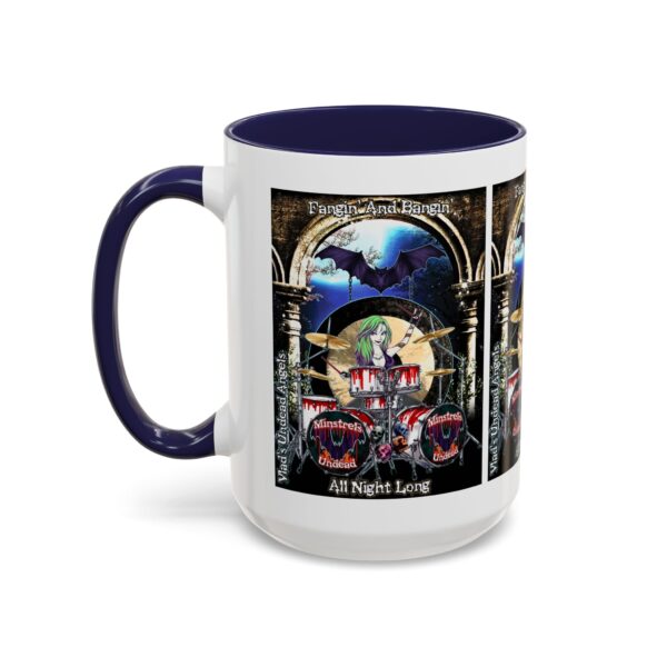 Juliette Undead Angel Vampiress Drummer – Classic Art w/Text Accent Coffee Mug (11, 15oz) - Image 27