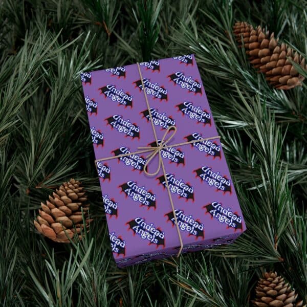 Undead Angels Logo on Purple Gift Wrap Papers - Image 24