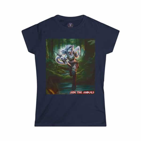 Arm The Animals: Commando Tigress #AA-D-WT004 Women's Softstyle Tee - Image 10