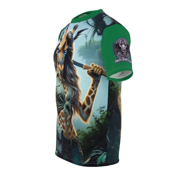Arm The Animals: Hunter Giraffe Girl #AA-D-Gi001 Unisex Cut & Sew Tee (AOP) - Image 7