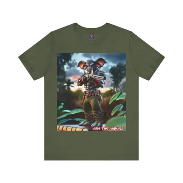 Arm The Animals: Bounty Hunter Elephant #AA-D-El002 Unisex Jersey Short Sleeve Tee - Image 45