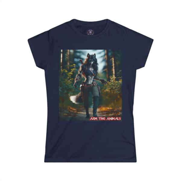 Arm The Animals: Hunter Wolf Girl #AA-D-W002 Women's Softstyle Tee - Image 10